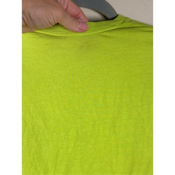 Psycho Bunny V Neck Neon Lime Green Short Sleeve Shirt Sz Small - Picture 6 of 7
